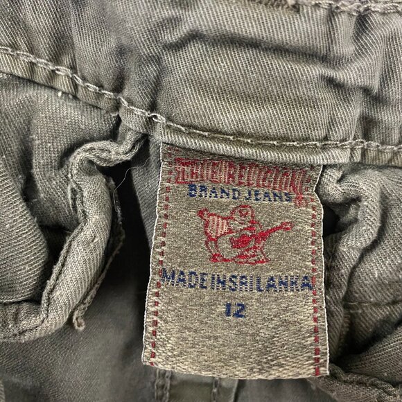 True Religion Girls Jenna Shorts Girls Size 12 Green Jean - Picture 5 of 12